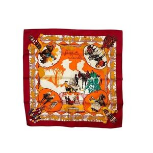Hermès Silk Scarf Feria de Sevilla‎ Equestrian Print Designer Square